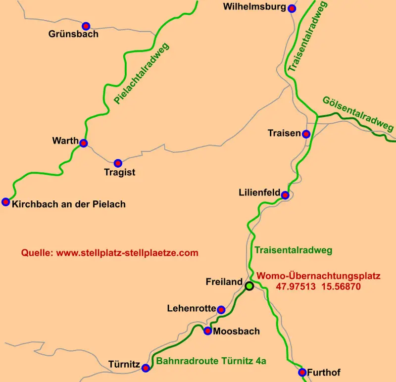Landkarte Lilienfeld